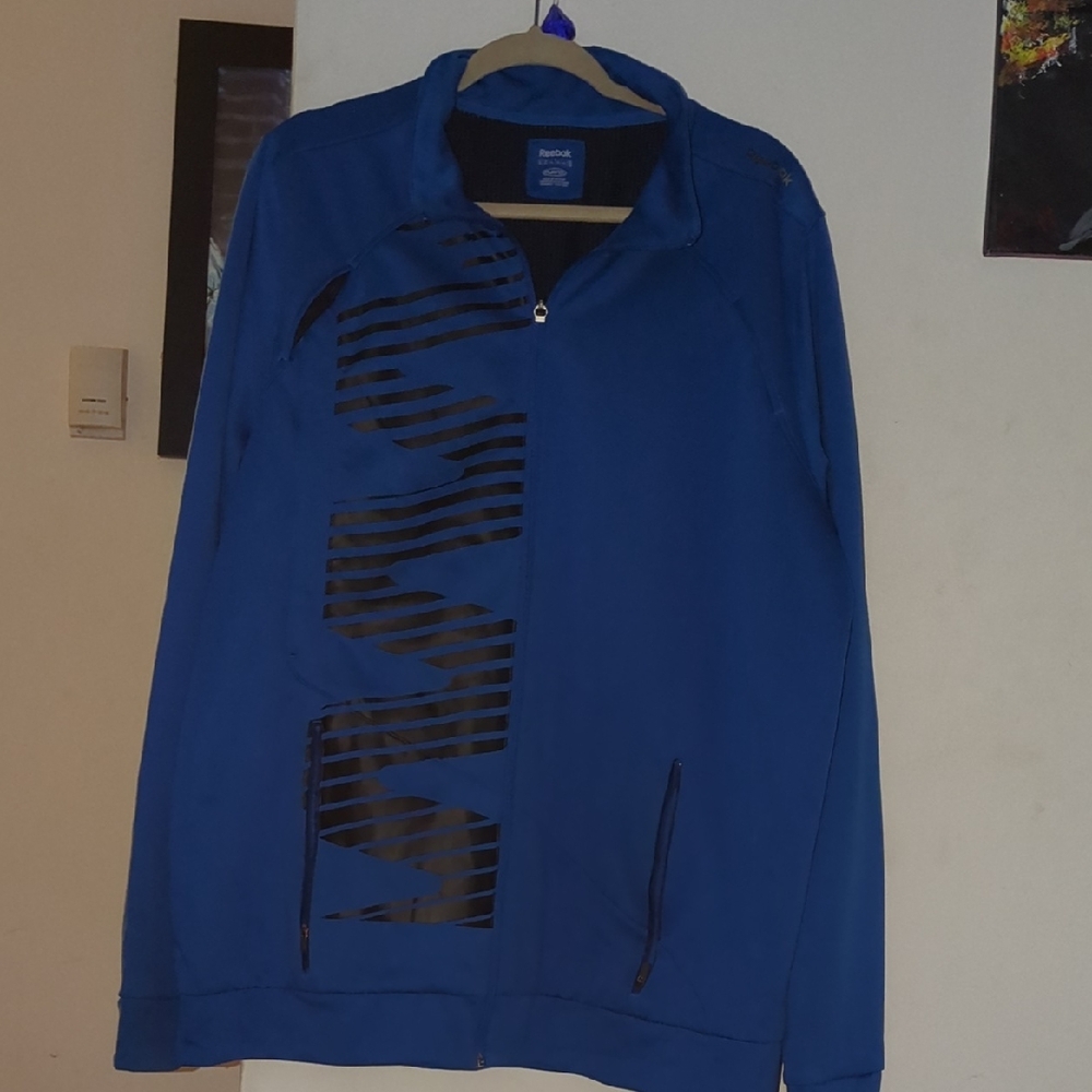 Reebok Men's Vibrant Blue Zipper Jacket $20